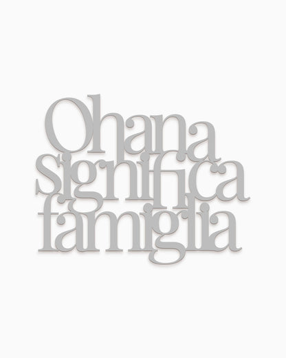 Scritta in Legno Ohana significa famiglia