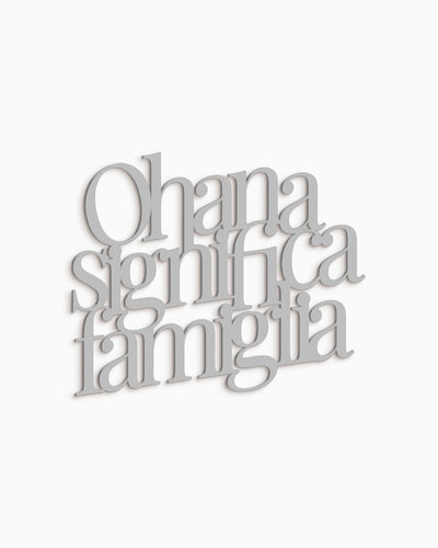 Scritta in Legno Ohana significa famiglia