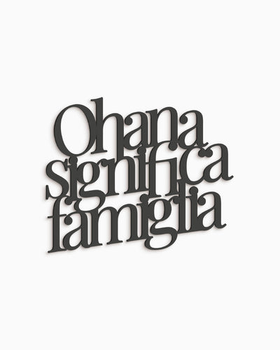 Scritta in Legno Ohana significa famiglia
