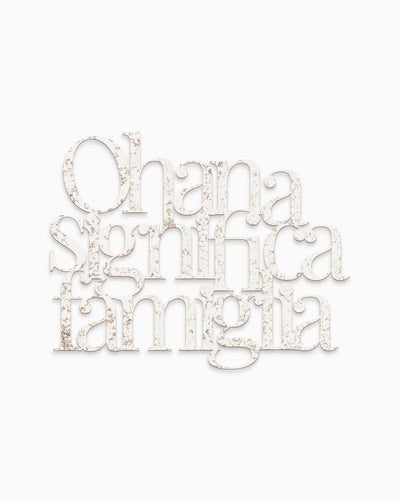 Scritta in Legno Ohana significa famiglia