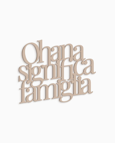 Scritta in Legno Ohana significa famiglia