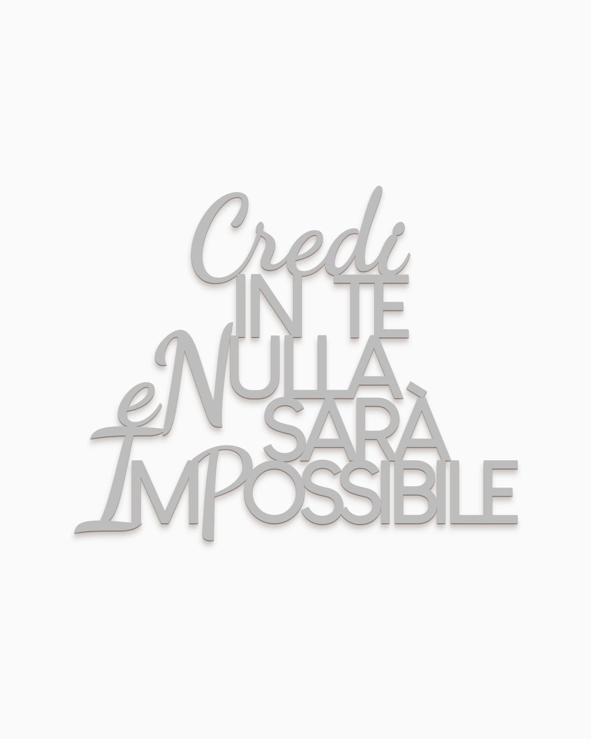 Scritta in legno Credi in te