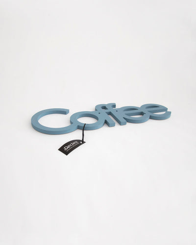 Scritta in legno decorativa realizzata a mano ideale per la cucina decorazione cucina coffee scritta da appendere #colore_azzurro-polvere
