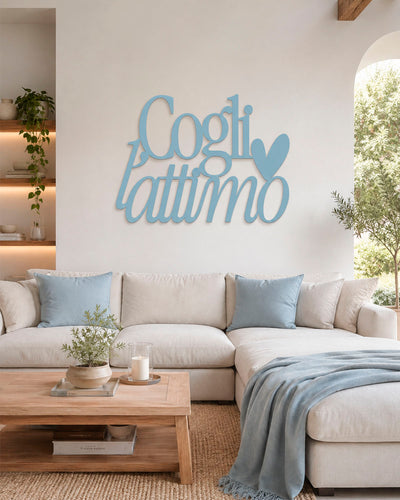 Scritta in legno Cogli l’attimo