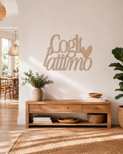 Scritta in legno Cogli l’attimo