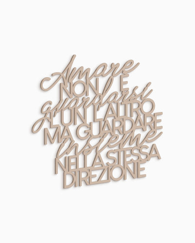 Scritta in Legno Che cos'è l'amore