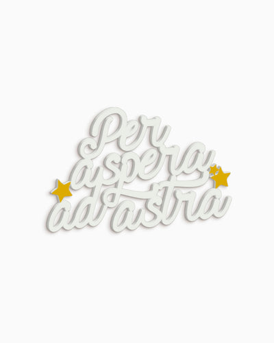 Scritta in legno Per aspera ad astra