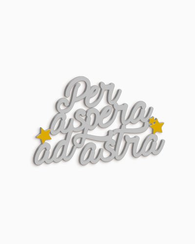 Scritta in legno Per aspera ad astra