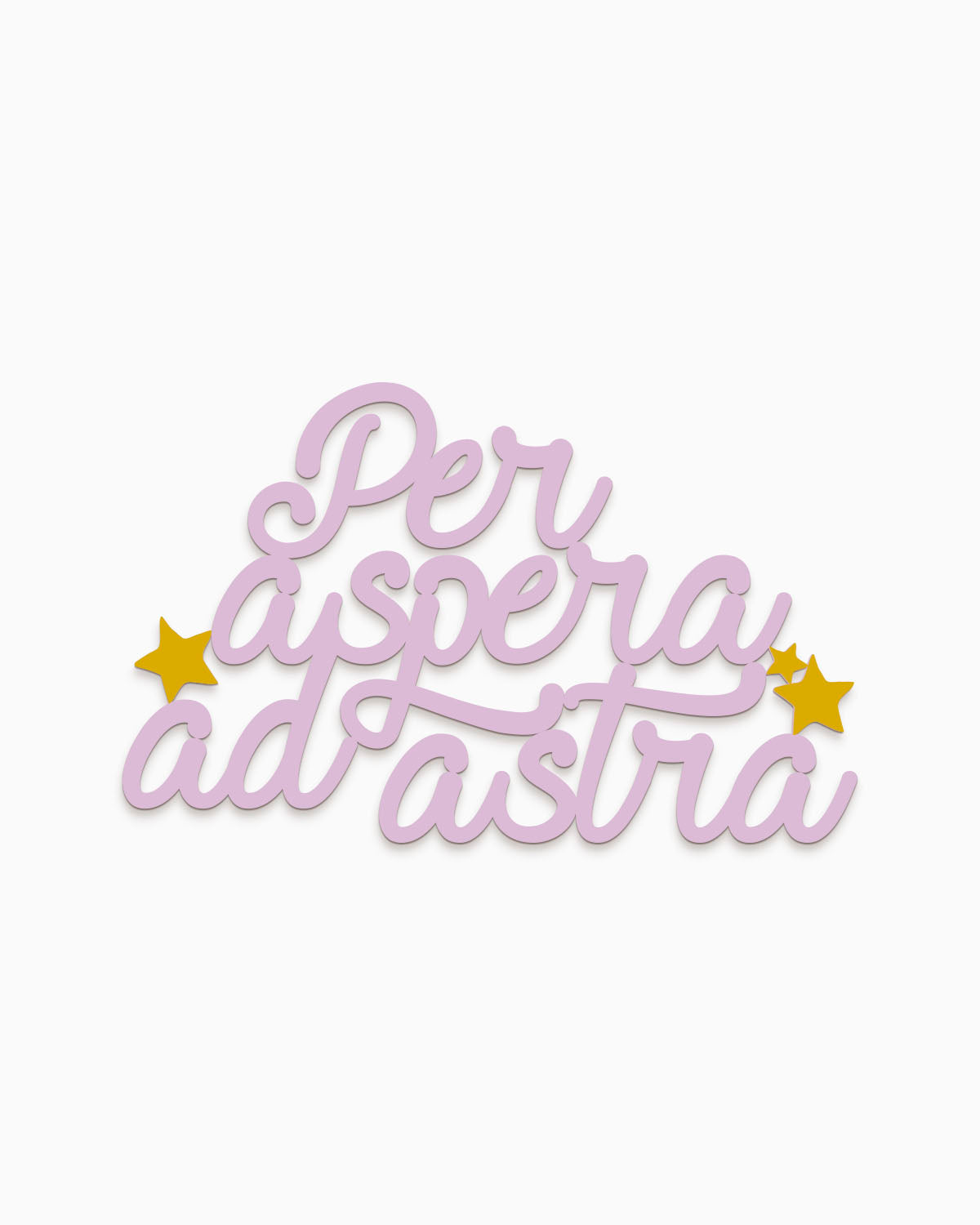 Scritta in legno Per aspera ad astra
