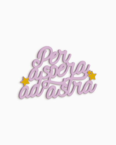Scritta in legno Per aspera ad astra