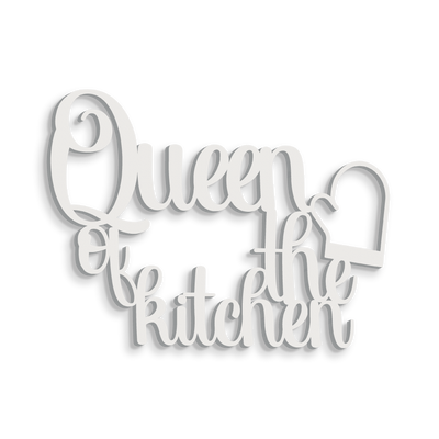 Scritta in Legno Queen of the Kitchen