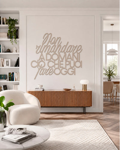 Scritta in legno Non rimandare