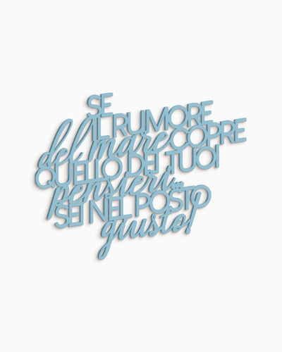 Scritta in Legno Il rumore del mare