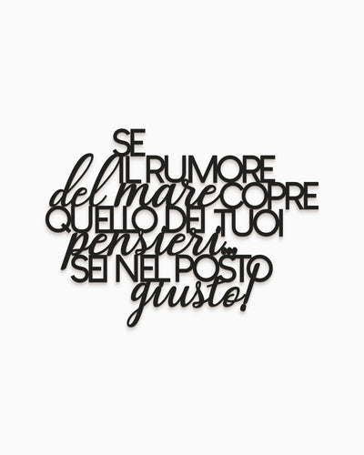 Scritta in Legno Il rumore del mare