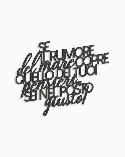 Scritta in Legno Il rumore del mare