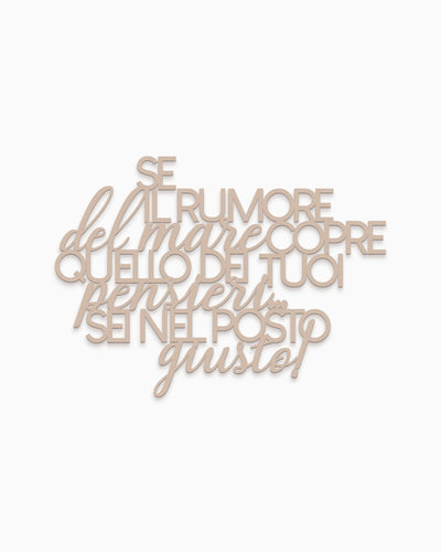 Scritta in Legno Il rumore del mare