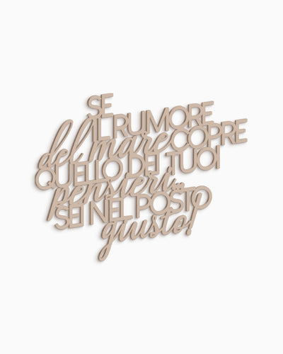 Scritta in Legno Il rumore del mare