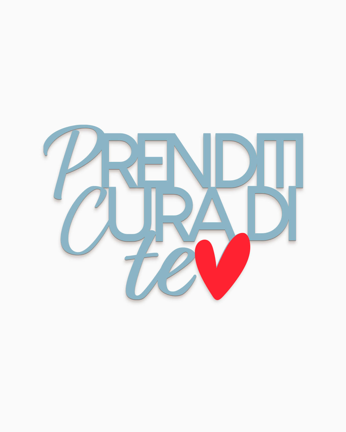 Scritta in legno Prenditi cura di te