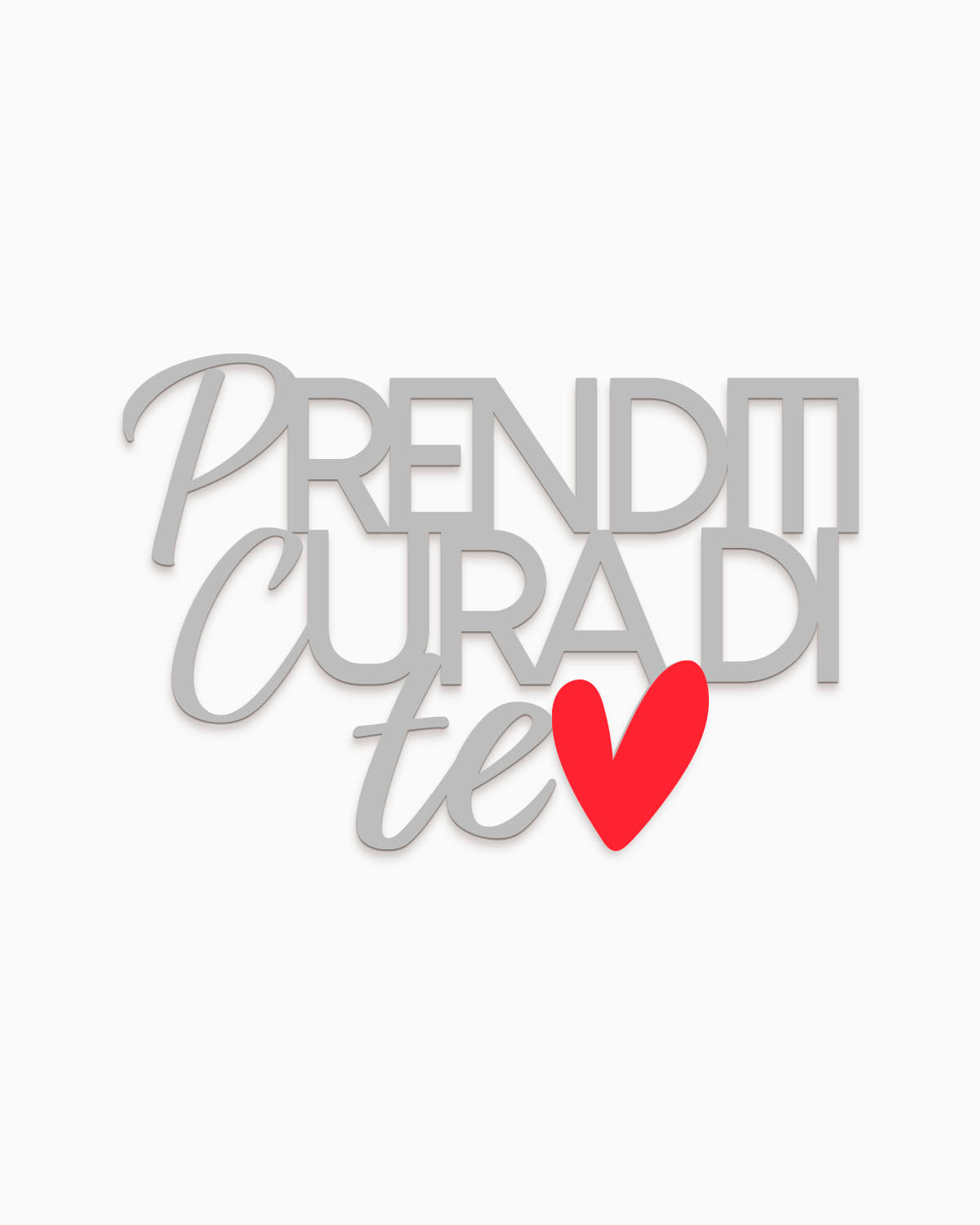 Scritta in legno Prenditi cura di te