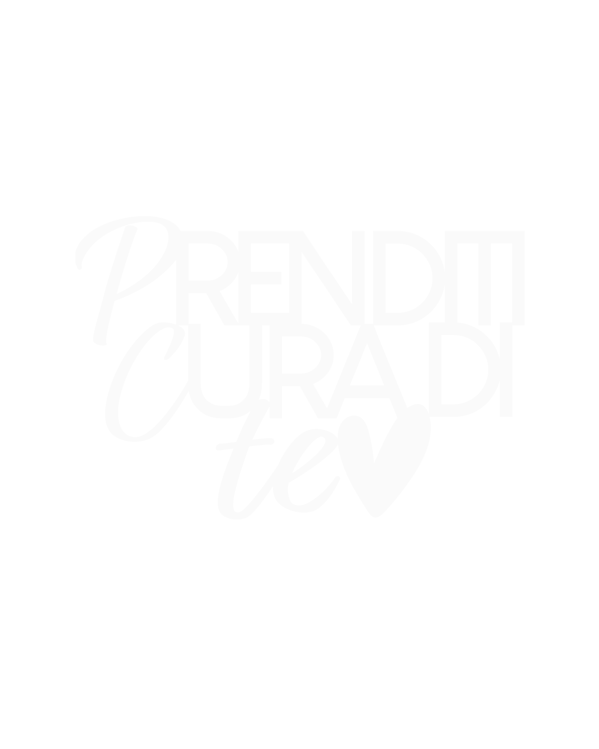 Scritta in legno Prenditi cura di te