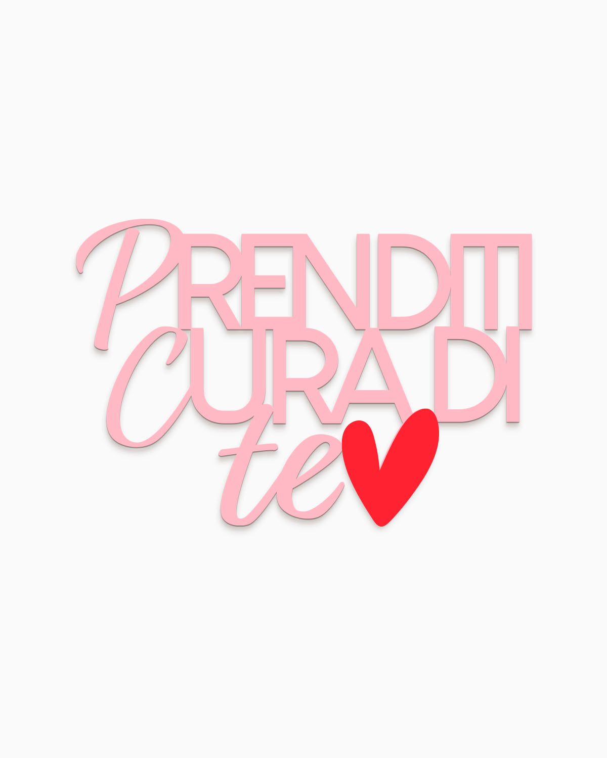 Scritta in legno Prenditi cura di te