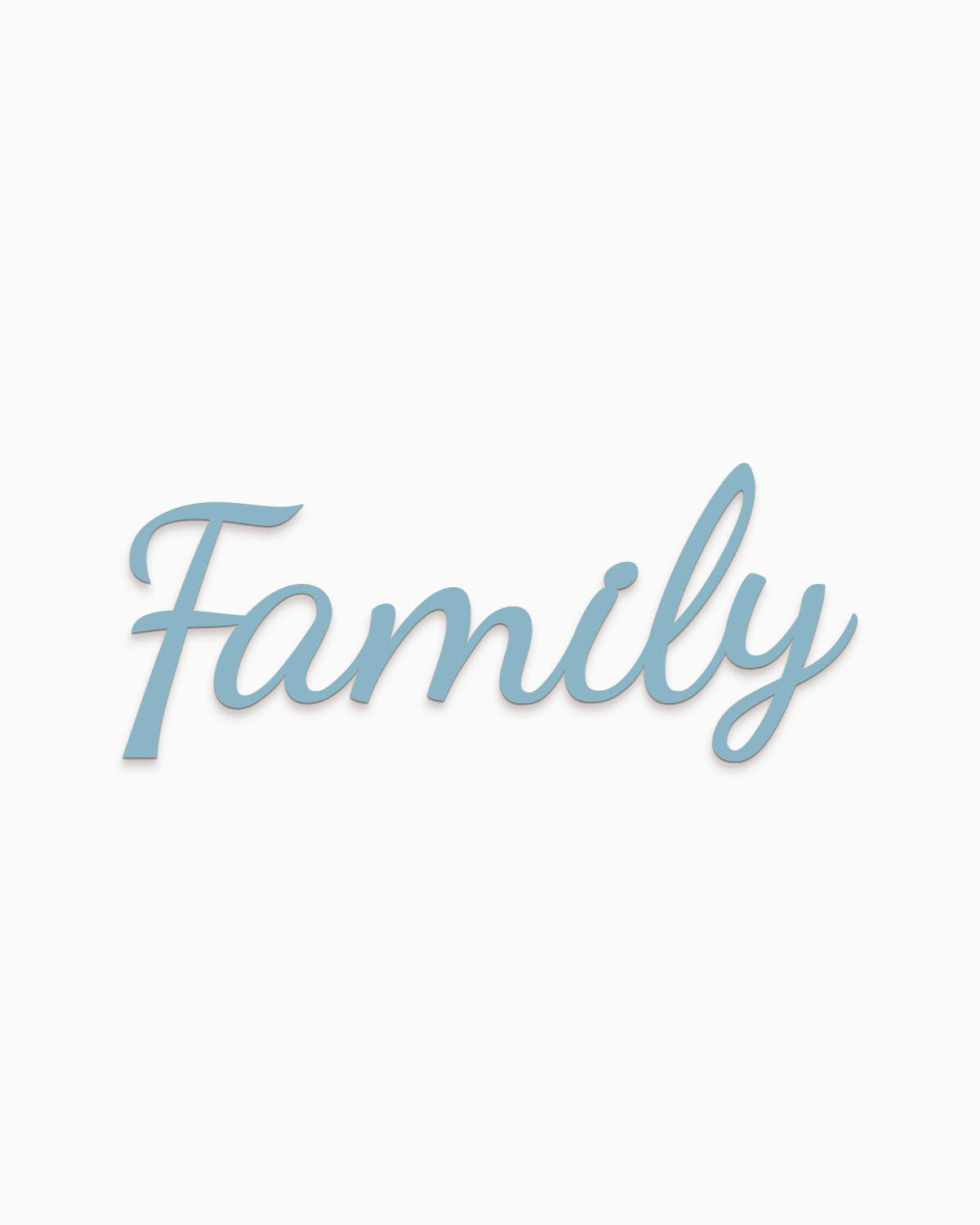 decorazione murale in legno scritta decorativa per la casa family #colore_azzurro-polvere