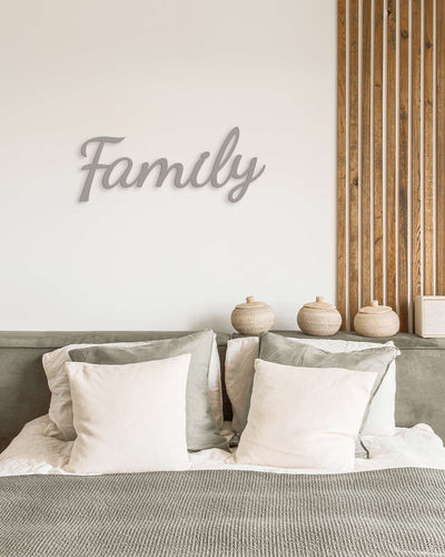 decorazione murale in legno scritta decorativa per la casa family #colore_grigio-medio