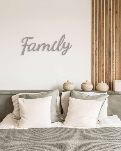 decorazione murale in legno scritta decorativa per la casa family #colore_grigio-medio