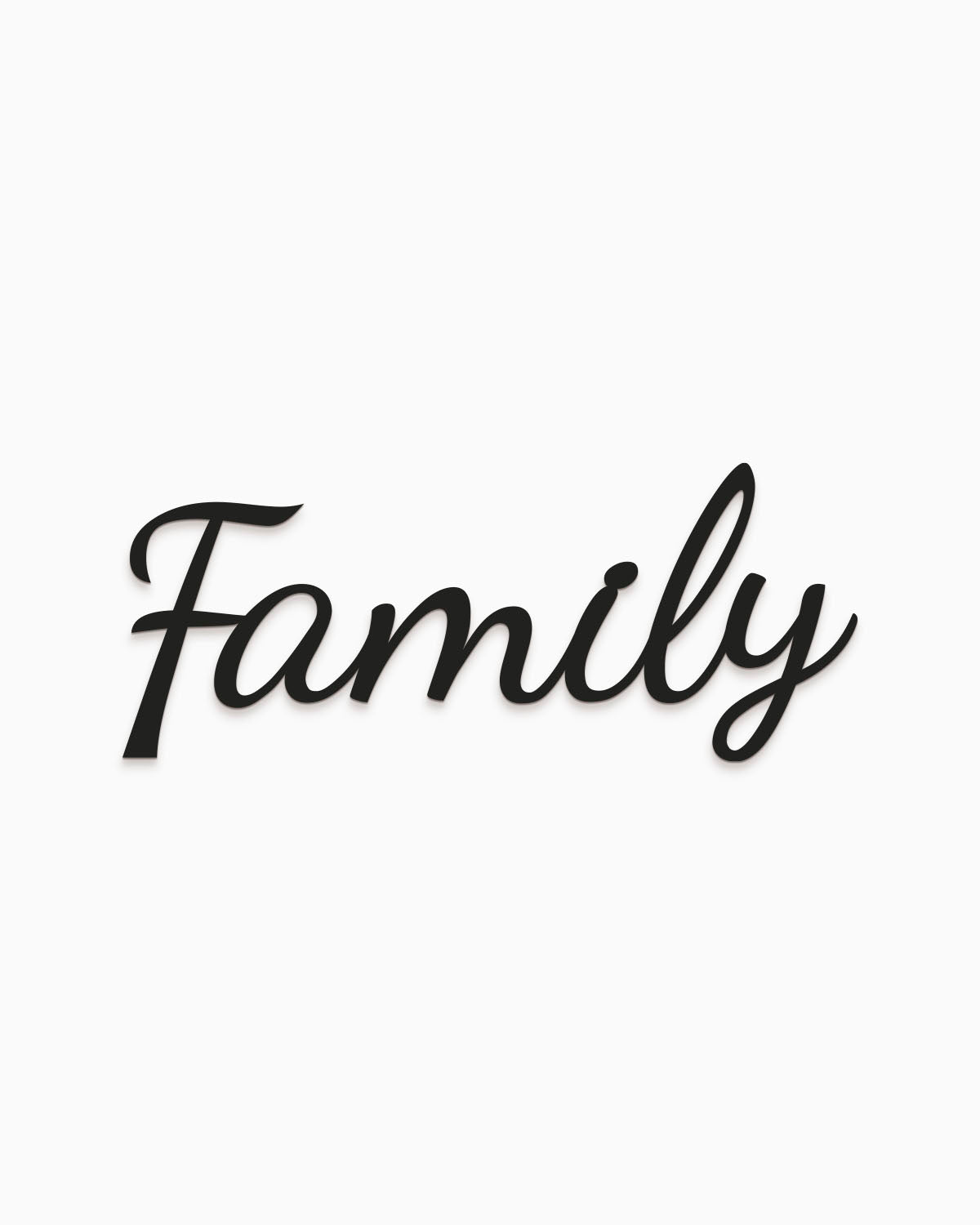 decorazione murale in legno scritta decorativa per la casa family #colore_nero