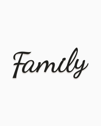 decorazione murale in legno scritta decorativa per la casa family #colore_nero