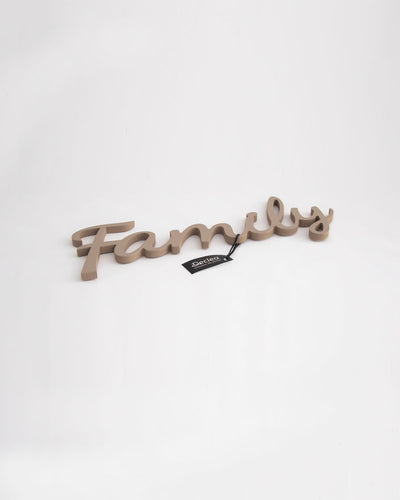 decorazione murale in legno scritta decorativa per la casa family #colore_tortora