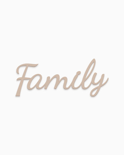 decorazione murale in legno scritta decorativa per la casa family #colore_tortora