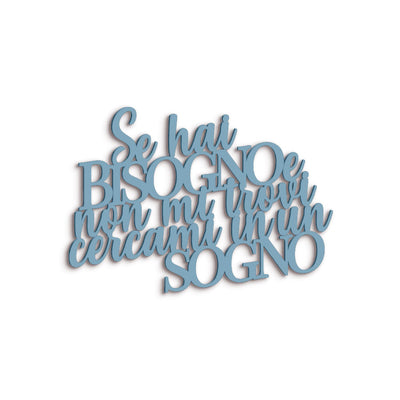 Scritta in Legno Cercami in un sogno