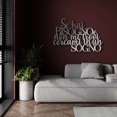 Scritta in Legno Cercami in un sogno