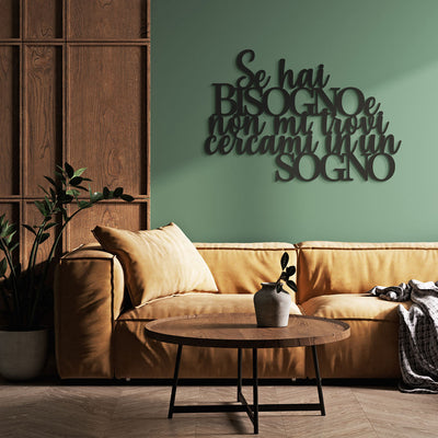 Scritta in Legno Cercami in un sogno