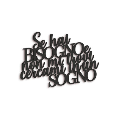 Scritta in Legno Cercami in un sogno