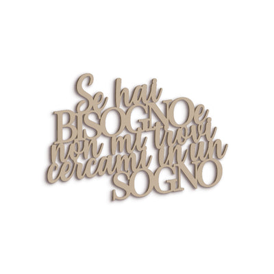 Scritta in Legno Cercami in un sogno