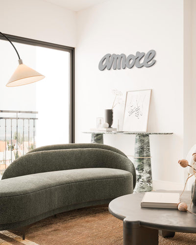 Decorazione murale in legno per la casa scritta amore idea regalo #colore_grigio-medio