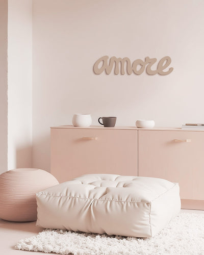 Decorazione murale in legno per la casa scritta amore idea regalo #colore_tortora