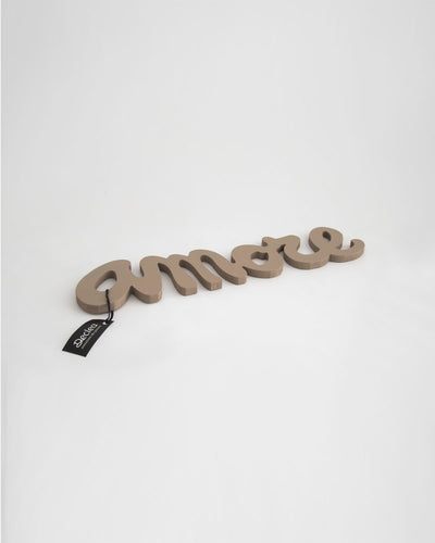 Decorazione murale in legno per la casa scritta amore idea regalo #colore_tortora