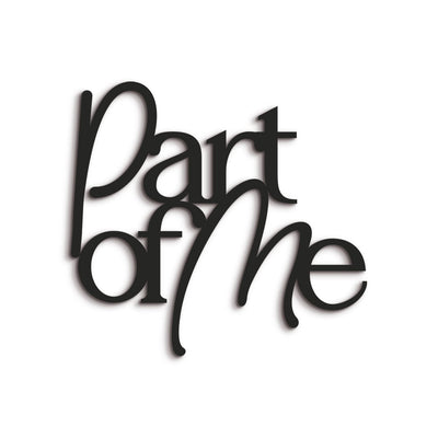 Scritta in Legno Part of me