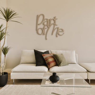 Scritta in Legno Part of me