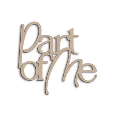 Scritta in Legno Part of me