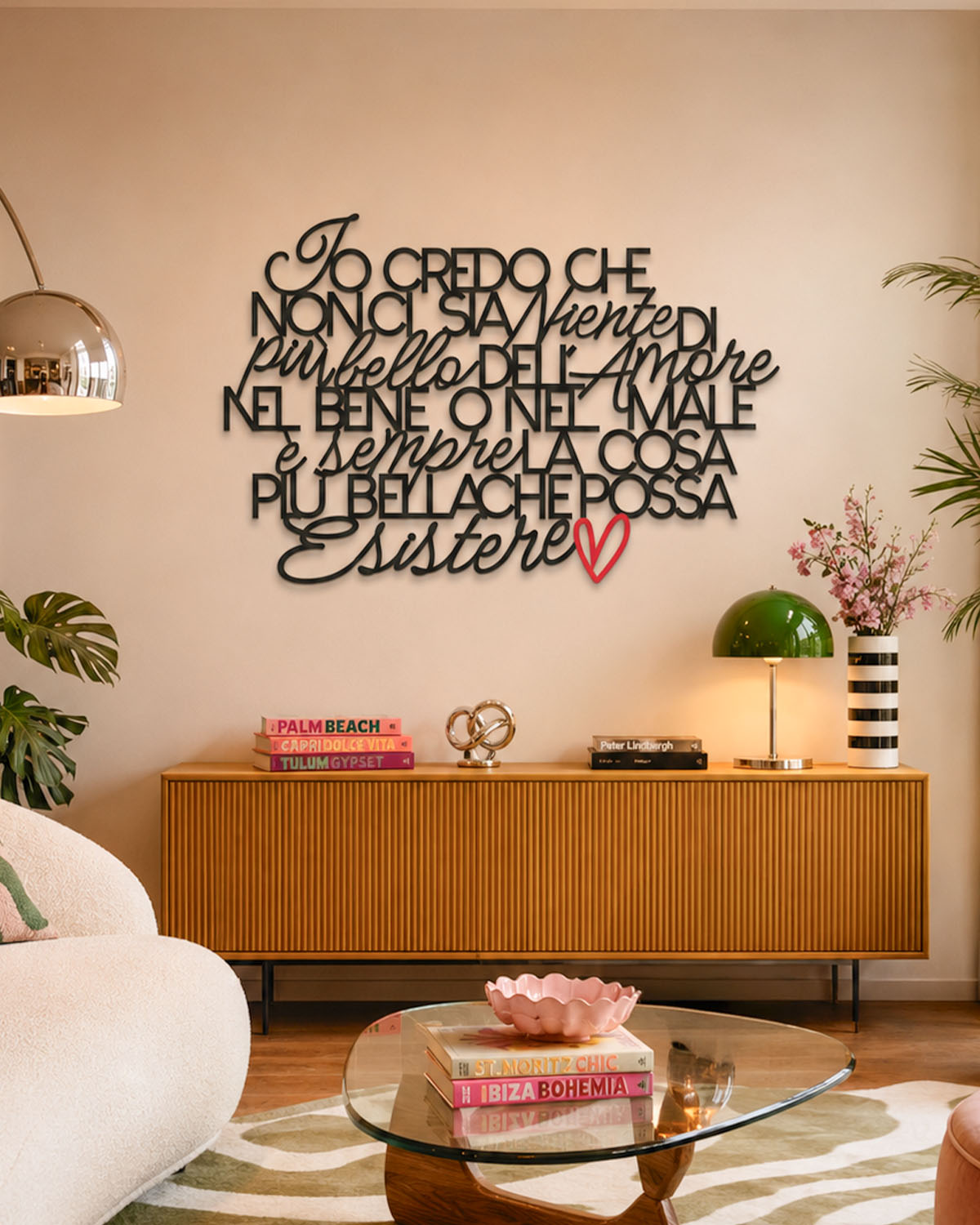 Scritta La cosa più bella che possa esistere
