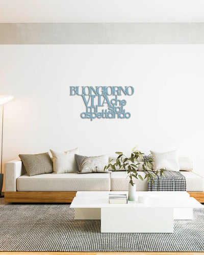 Scritta in Legno Buongiorno Vita