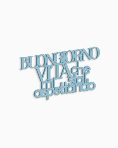 Scritta in Legno Buongiorno Vita