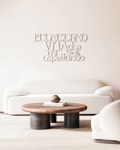 Scritta in Legno Buongiorno Vita