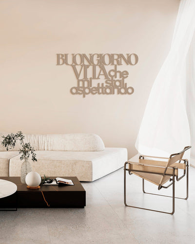Scritta in Legno Buongiorno Vita