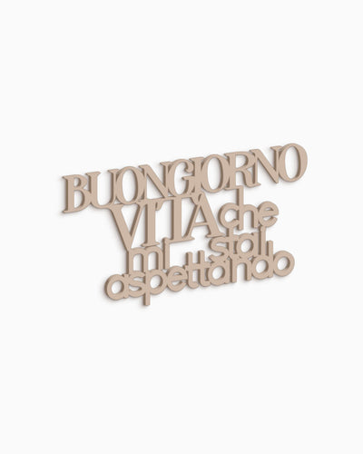 Scritta in Legno Buongiorno Vita