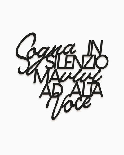 Scritta in legno Vivi ad alta voce